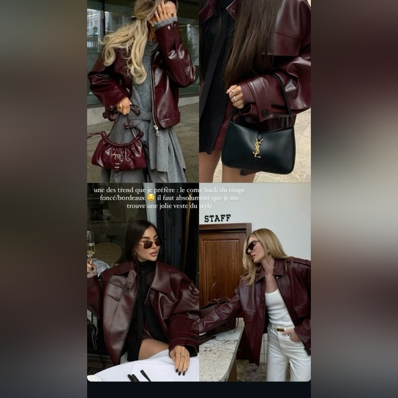 Miss Posh Women's Deep Burgundy Bomber Jacket - Picture 16 of 16